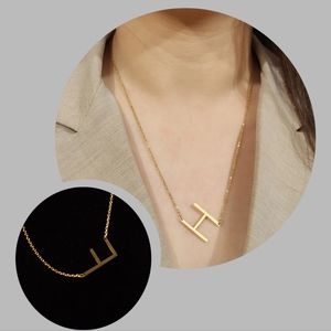 "F" Initial Necklace 316L Stainless Steel